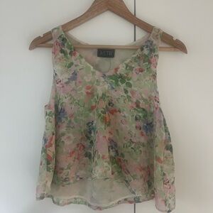 NWT ASTR Floral Crop Tank